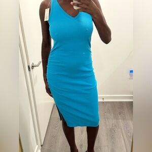 Target Blue Sheath Midi Dress for Cocktail Nights